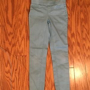 Teal mid rose jeggings